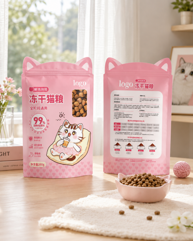 三色 IP 系列冻干猫粮包装设计说明 3