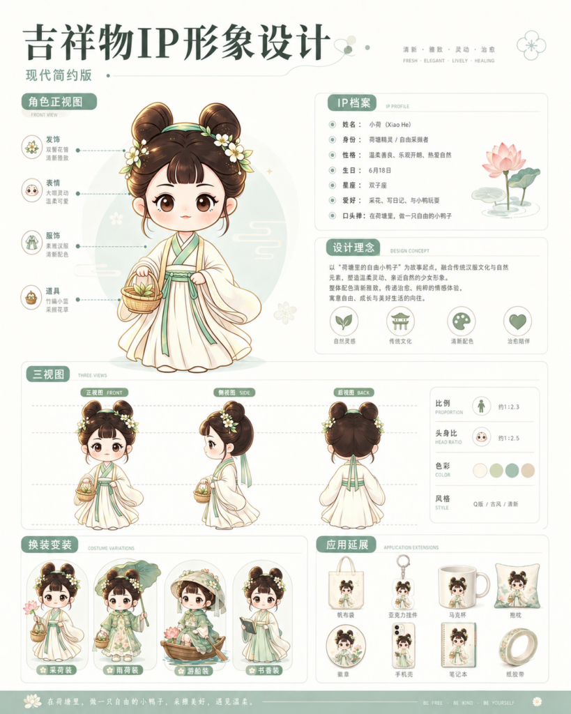 国风 Q 版采茶少女 IP 形象设计 2