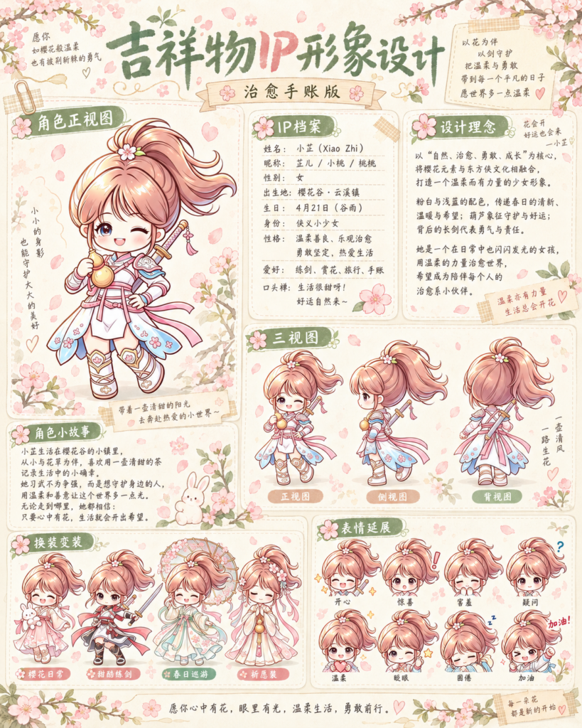 国风武侠少女 IP 形象设计 大三