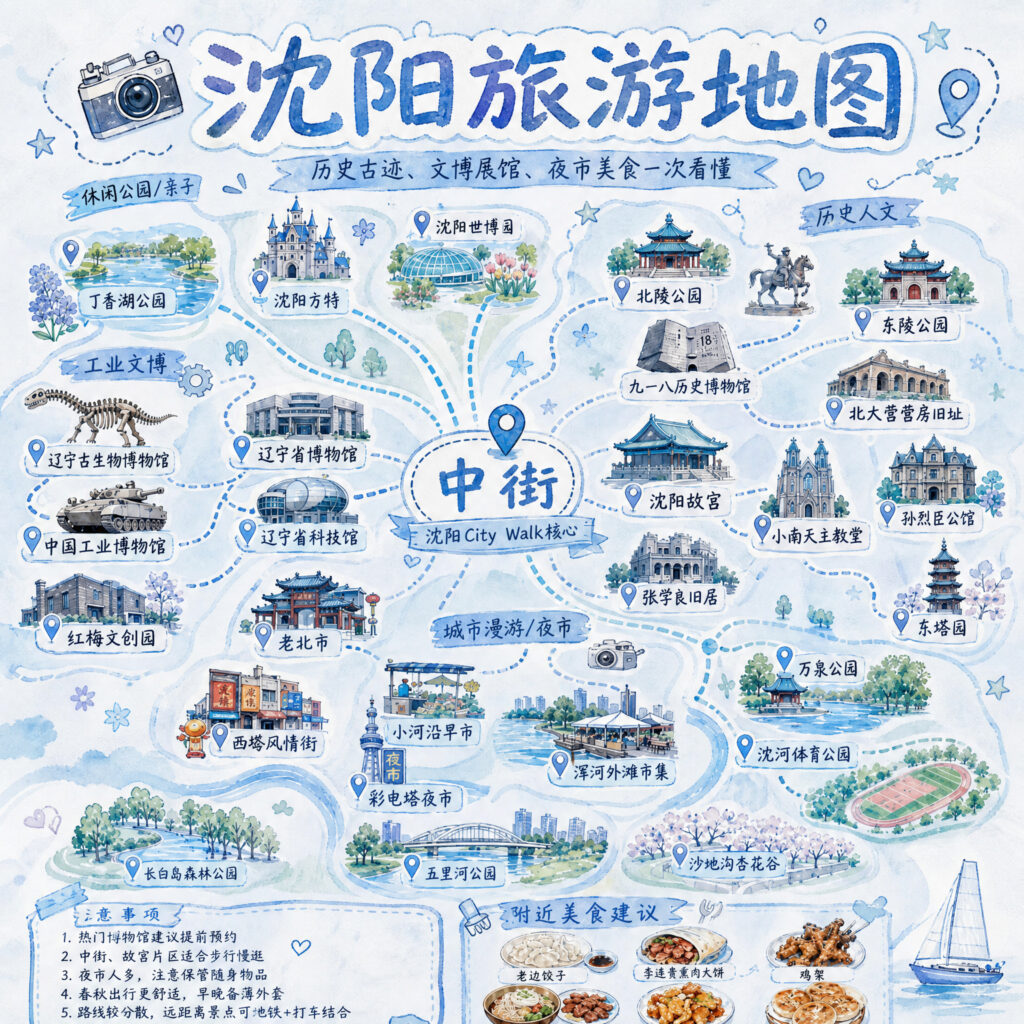 手绘插画地图系列|文旅商业信息可视化设计 手绘地图2